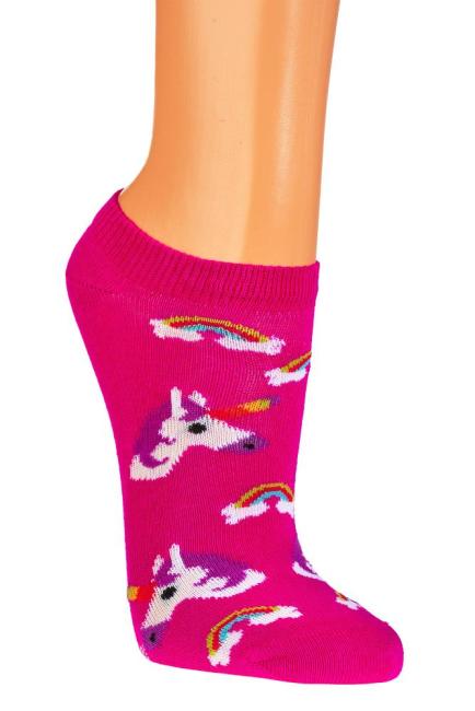 6 Paar TippTexx 24 Kinder Sneakersocken Einhorn